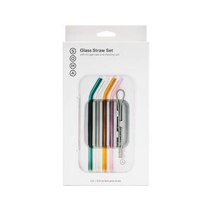 NWT Soma Glass Straw Set of 4- Multicolor